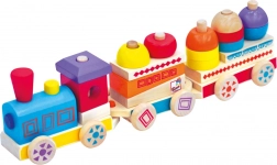 Bino Trenuleț din lemn colorat MAXI