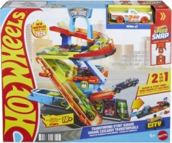 Hot Wheels City garaj cascador, parcare pe 3 niveluri