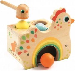 DJECO găinușă curcubeu cu ciocănit