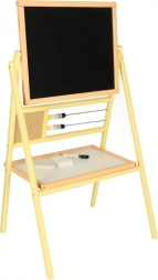 Tablă magnetică din lemn pentru copii cu cretă și abac