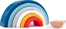 Bigjigs Baby curcubeu din lemn pentru stivuit – albastru