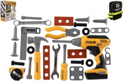 Set de unelte din plastic cu bormașină cu acumulator și rucsac