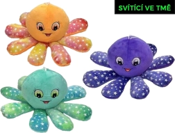 Caracatiță de pluș 15 cm cu efect luminos