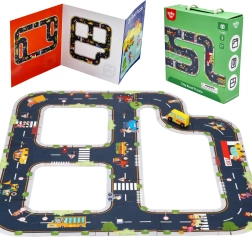 Tooky Toy puzzle rutiere oraș 21 piese cu certificare FSC