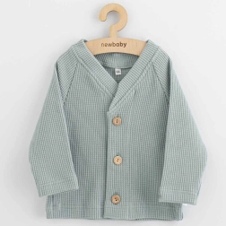 Cardigan tricotat pentru copii New Baby Oliver, gri, măr. 62 (3–6 luni)