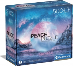 puzzle 500 piese clementoni peace collection light blue