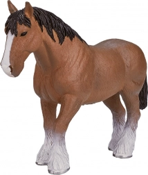 Figurină realistă Clydesdale cal maro deschis
