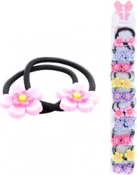 Elastice de păr cu floricele, 2 buc