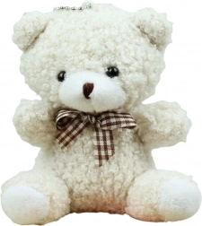 Ursuleț de pluș alb breloc 8 cm