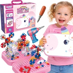 Woopie 3D set de construcție cu șuruburi Unicorn