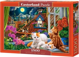 Puzzle 1500 de piese Pisicuțe pe acoperiș