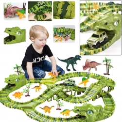 Pistă de curse cu dinozauri DIY – 240 piese