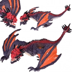 Figurină dragon pentru copii 21 cm – gri‑portocaliu