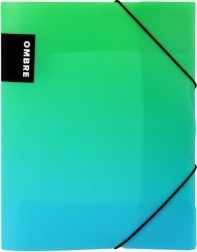 Mapă cu elastic A4 PP VERDE verde