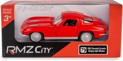 Model metalic Chevrolet Corvette Stingray 1963 Split Window 1:35 roșu