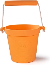 Găletușă de plajă din silicon portocalie BIGJIGS TOYS