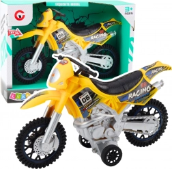 Jucărie Off-Road de motocross galbenă cu efecte de lumină și sunet
