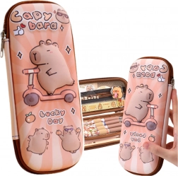 Penar școlar portabil Kapybara pe trotinetă 23cm