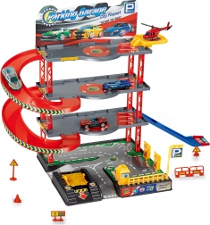 Stație de parcare cu elicopter și mașini metalice 59 × 27 × 39 cm