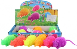 Șoarece stufos luminos – jucărie din cauciuc pentru copii