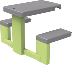 Măsuță de picnic cu bănci pentru căsuțe de joacă