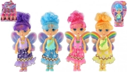 Păpușă zână cu aripi 15 cm, mix de culori