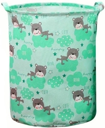 Coș verde pentru jucării