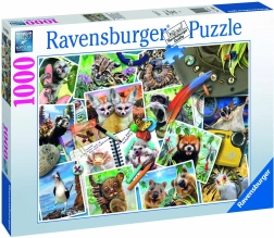 Puzzle 1000 piese – animale pe drumuri RAVENSBURGER