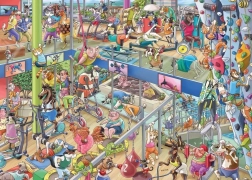 Puzzle HEYE sală de sport pentru animale – 1000 piese