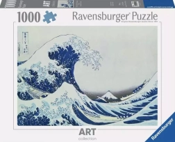 Puzzle Ravensburger Art Collection: Marele val de la Kanagawa – 1000 de piese
