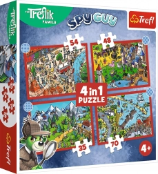 Puzzle TREFLÍCI Călătorii 4în1 (35, 48, 54, 70 piese)