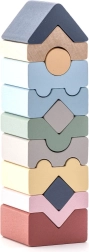 Cubika turn pastel XI – puzzle din lemn cu 12 piese