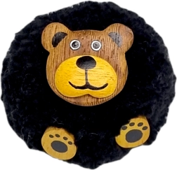 Magnet din lemn cu pompon urs 2Kids Toys