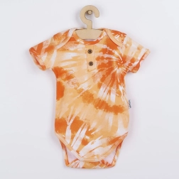 Body pentru bebeluși din bumbac cu mânecă scurtă Nicol Tomi – portocaliu