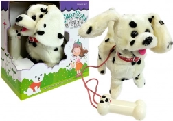 Dalmațian interactiv la lesă cu telecomandă în formă de os