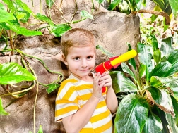 Sporto Pop Racket pistolă cu aer și proiectile din spumă