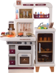 bucătărie interactivă pentru copii, bej, cu efecte de lumină, sunet și abur