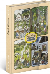 Agenda săptămânală magnetică Josef Lada 2026, 11 x 16 cm