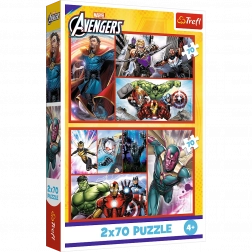 Puzzle - 2x70 - Devino erou de la Trefl