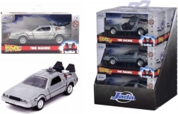 Model auto metalic Back to the Future DeLorean Time Machine 1:32 cu uși rabatabile