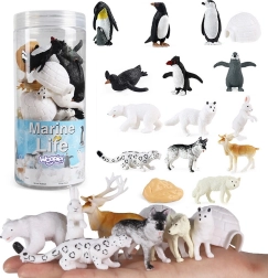 Set de figurine cu animale arctice WOOPIE - 16 buc.