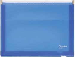 Plic pentru documente cu fermoar A4 albastru