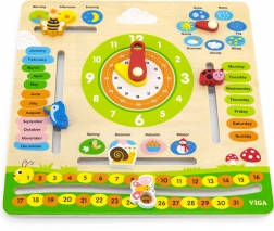 VIGA calendar educațional din lemn pentru copii – engleză