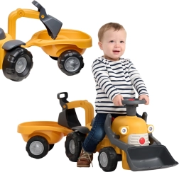 Falk trotineta fără pedale – excavator Marcel cu remorcă