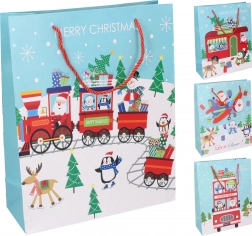 Pungă cadou M de Crăciun 26 × 32 × 10 cm