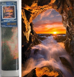 Pictură cu diamante Apus de soare 30 × 40 cm