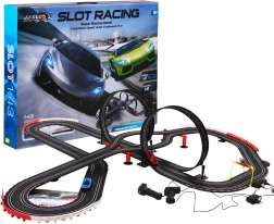 Pistă de curse pentru copii 10 metri 6+ cu lumini și două mașinuțe 1:43