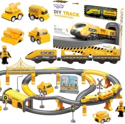 Woopie pistă de tren electrică – echipă de construcții, 92 piese