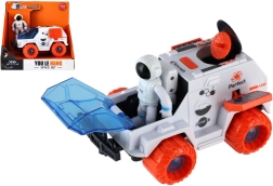 Mașină spațială cu volant și astronaut, vehicul din plastic 9 × 13 cm