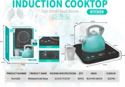 Plită cu inducție interactivă pentru copii cu ceainic și ceașcă